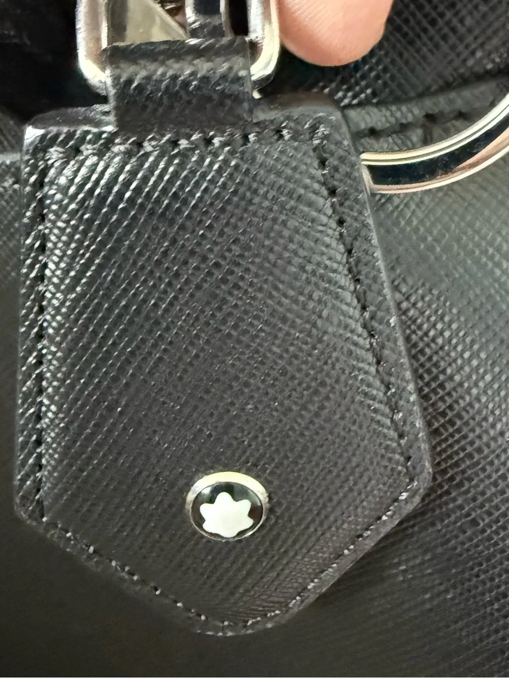 Montblanc Black Leather Briefcase for Men